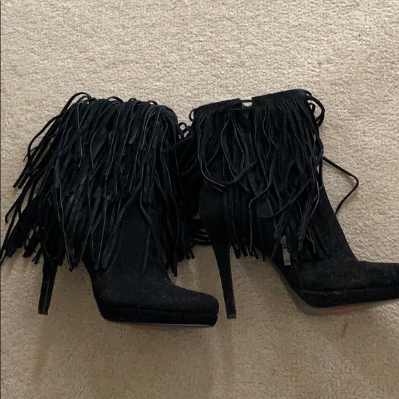 New Luichiny Fringe Booties Sz 10 - Picture 1 of 5